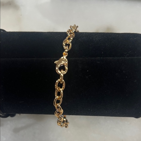 Elegant Gold and Pink Bracelet with Turquoise Accents - Picture 3 of 4